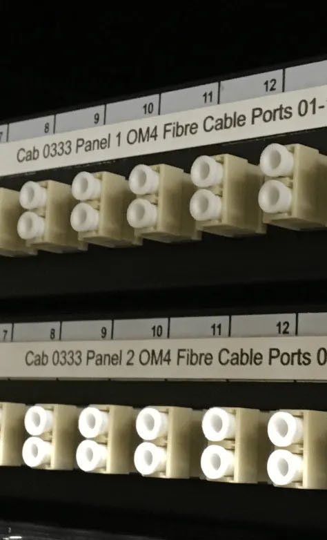 OM4 Multimode Fibre Optic Installation