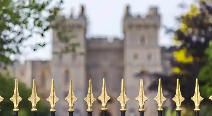 View of estate through fence